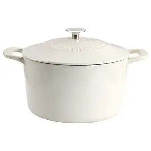 Martha Stewart Enameled Cast Iron 7-Quart Dutch Oven with Lid