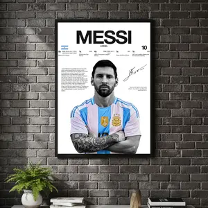 [ SPORT UNFRAMED - SALE UP TO 45% ] Lionel Messi Hardline Series Soccer Poster Legendary Forward Modern Sports Wall Art