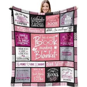Book Lovers Blanket 60" x 50", Gift/Presents for Books Lover Women, Bookish/Book Club/Bookworm/Reading/Literary Gifts for Avid Readers