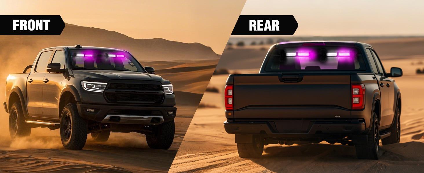 Nilight 40LED Purple White Emergency Strobe Traffic Advisor Light Bar with Suction Cups Dash Safety Warning Hazard Flashing Lights Interior Front/Rear Windshield for Trucks Construction Vehicles Nilight 40LED Purple White Emergency Strobe Traffic Advisor Light Bar with Suction Cups Dash Safety Warning Hazard Flashing Lights Interior Front/Rear Windshield for Trucks Construction Vehicles