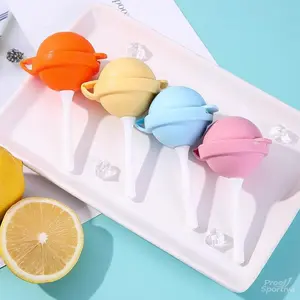 Reusable 6/10pcs Silicone Ice Cream Lollipop Molds Homemade DIY Popsicle Maker for Kids Creativity Fun Kitchen Ice Ball Mold Great for Party Gifts