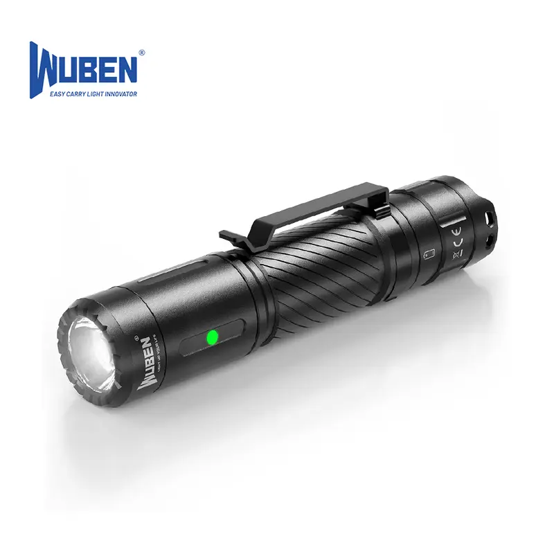 WUBEN C3 Multifunctional Super Bright Tactical Flashlight - 1200 Lumens, USB-C Fast Charge 2600mAh Rechargeable, 6 Modes, 143h Runtime, Waterproof, Strobe, Lanyard-Included EDC Handheld Torch for Camping, Emergencies