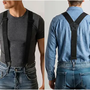 Hidden Suspenders for Men Women Under Clothes with 3 Snap Loop (1.5" Wide)