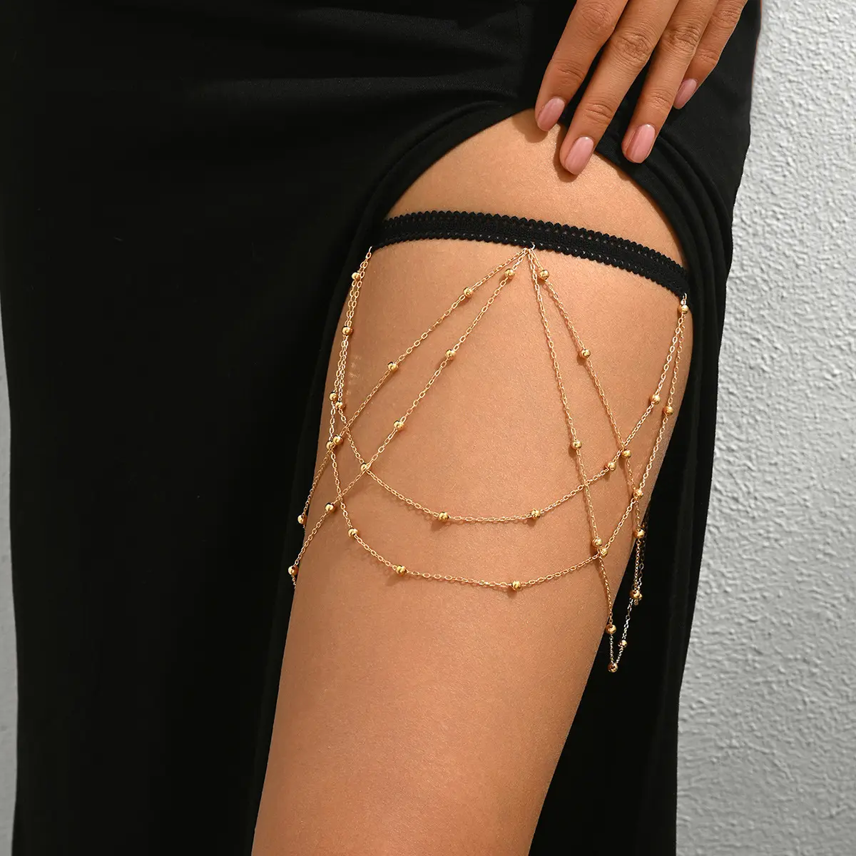 Tassel multi-layer chain star-shaped leg ring sexy thigh chain