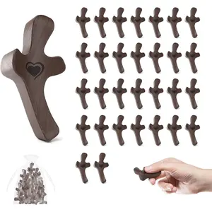 30 count  My Heart,Wooden  Fidget-Handheld Pocket Prayer  ,Comforting,Faith-Christmas,Easter,Mother's Day,Father's Day,Christian Gifts
