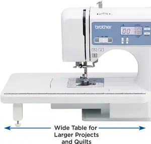 Brother XR9550 Computerized Sewing and Quilting Machine, 165 Built-in Stitches, LCD Display, Wide Table, 6-Pack Premium Thread and Water-Soluble Stabilizer Roll Included
