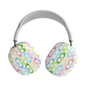Luxury Style AirPods Max Case, Watercolor Monogram Protective Ear Cup Covers, Aesthetic Y2K Accessory, Anti-Scratch Hard Case, Trendy Headphone Shells, Gift for Her