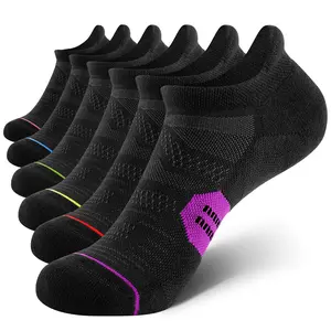6 Pack Athletic Sock Women's Ankle Running Socks Cushioned Low Cut Tab Athletic Socks