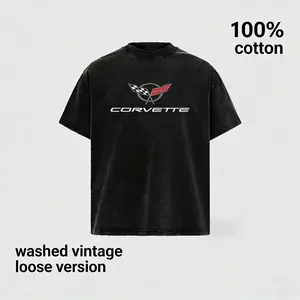 Vintage Retro Car Graphic Washed T-Shirt – Classic Racing Crew Neck Tee, Cotton Top for Car Enthusiasts, Unisex Casual Streetwear & Gift