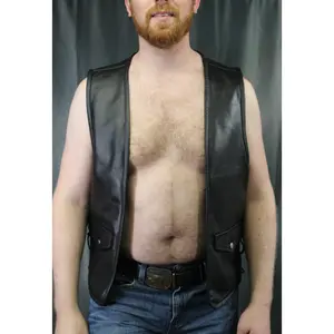 OnF Leather Bar Vest - Classic Black