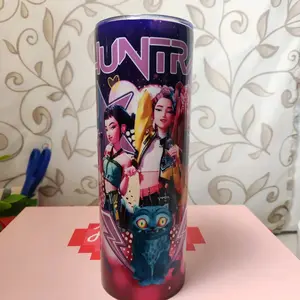 Huntr1x Tumbler 20oz - Unique Design Featuring Charismatic Characters and Bold Colors