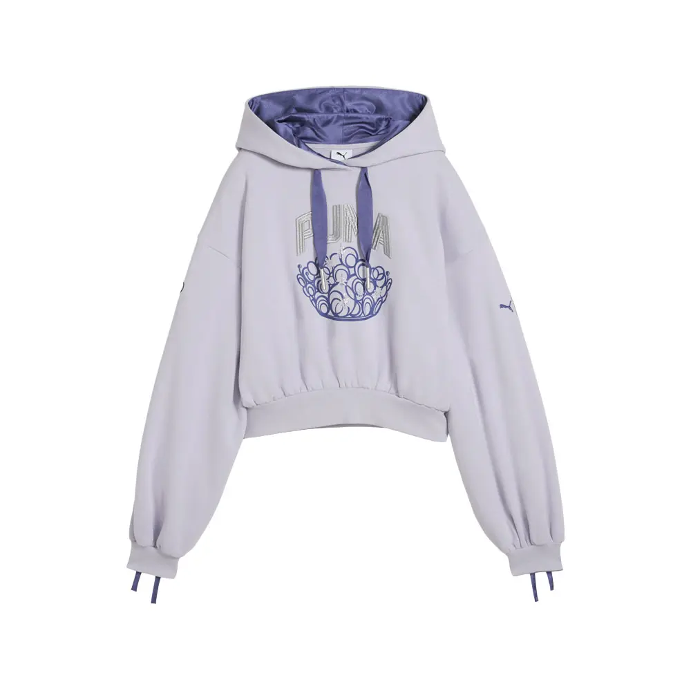 PUMA Womens X Wicked Goodness Relaxed Hoodie Casual Outerwear Casual - Purple