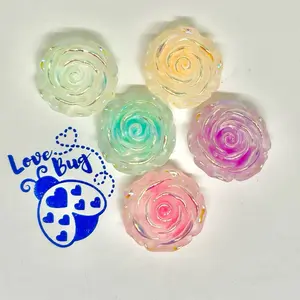 8 pcs flower or 6 pcs heart rose Flat back charms glow in dark. Perfect for any DIY Project or embellishment.