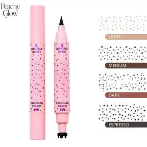 2-in-1 Freckle Stamp & Eyeliner Pen for Quick Makeup - Smudge-Proof Waterproof Formula for Natural Freckles & Sharp Eyeliner - Perfect for Travel Festivals & Social Media Content Creation