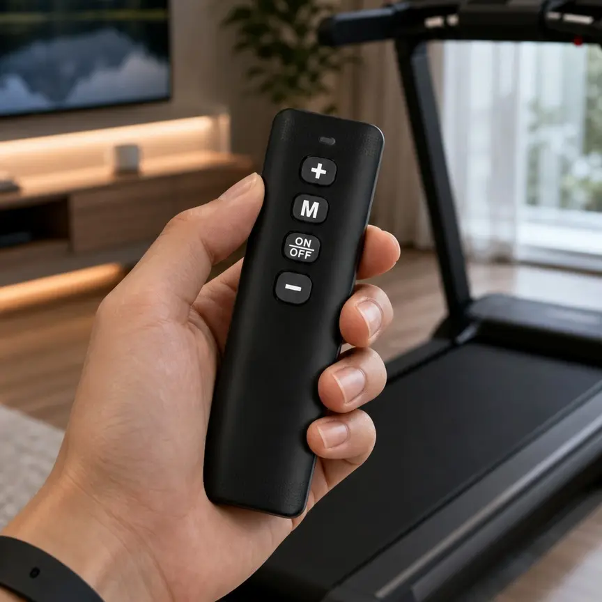 Wireless RF Remote Control, a Handheld and Compact Multi-Function Audio-Visual Accessory for Treadmills and Smart Home Devices, Audio-Visual Accessories On Off Control