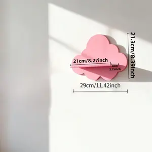 Nordic style cloud wall hanging frame wooden wall decorative frame ins style study room living room storage rack multi-functional shelf, Hanging Holder, 1 set
