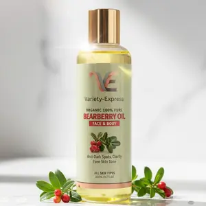 Variety-Express Organic 100% Pure Bearberry Oil for Face & Body Anti-Dark Spots Clarify Even Skin Tone All Skin Types 200ml