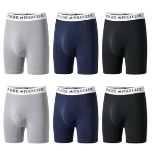 Men's 6 Pack Cotton Underwear Multi Color Boxers 95% Cotton Briefs in Gray Navy & Black