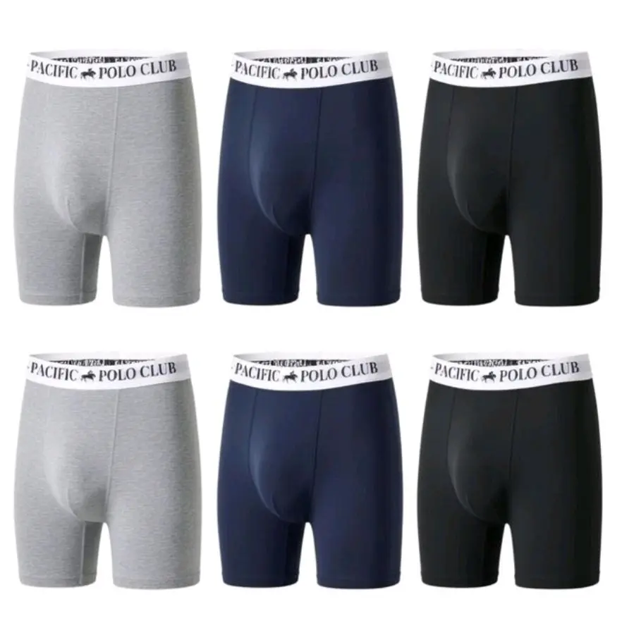 Men's 6 Pack Cotton Underwear Multi Color Boxers 95% Cotton Briefs in Gray Navy & Black