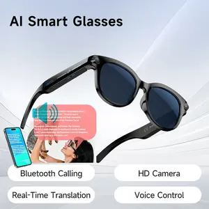 Ai Smart Sunglasses with Video Recording, Camera, Chatgpt and Deepseak Enabled, Bluetooth, WiFi，Interpretation in 167+Languages,  AI Object Recognition, Rechargeable Big Capacity Battery, Ideal for Music,Driving, Meetings，Business , Travel and Daily Use