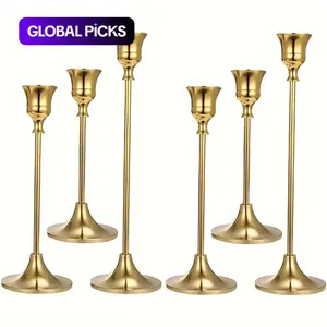 Candle Holder Set, 6 Counts/set Modern Simple Vintage Candle Stand, Desktop Decoration for Home Living Room Bedroom Dining Room Wedding Party #GLOBAL PICKS