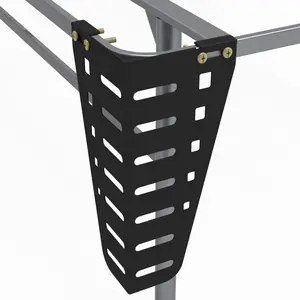Yuleimy Headboard Brackets for Metal Bed Frames,Adjustable Headboard or Footboard Brackets Attach Headboard to Bed Frame,Compatible with 14,16,18inches Bed Frame, Black, 2/4 Pack