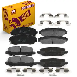 2 PC Front & Rear Semi-Metallic Disc Brake Pad Set 96199MT