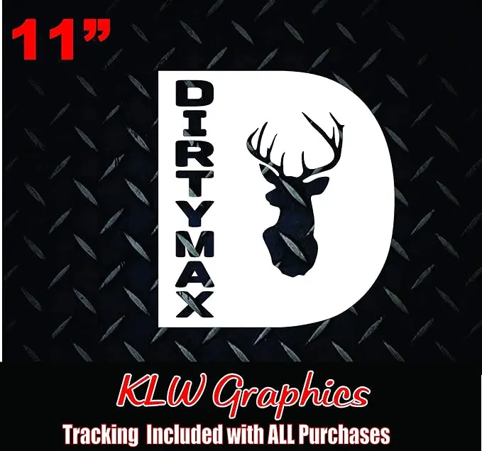 Duramax Dirtymax Deer Head Antlers D Vinyl Decal Sticker Diesel Stacks Truck USA 2500 Soot Hunting Wildlife Hunt