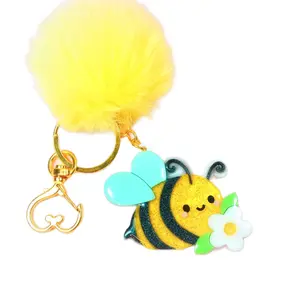 Bumblebee Kawaii Acrylic Keychain
