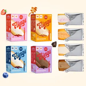 Flings "Sampler Pack" Protein Pastries - 10g PROTEIN Per Pastry | Low Sugar, Gluten Free, High Fiber | 4 Pack (16 Total Pastries) Snack | Soft-Baked