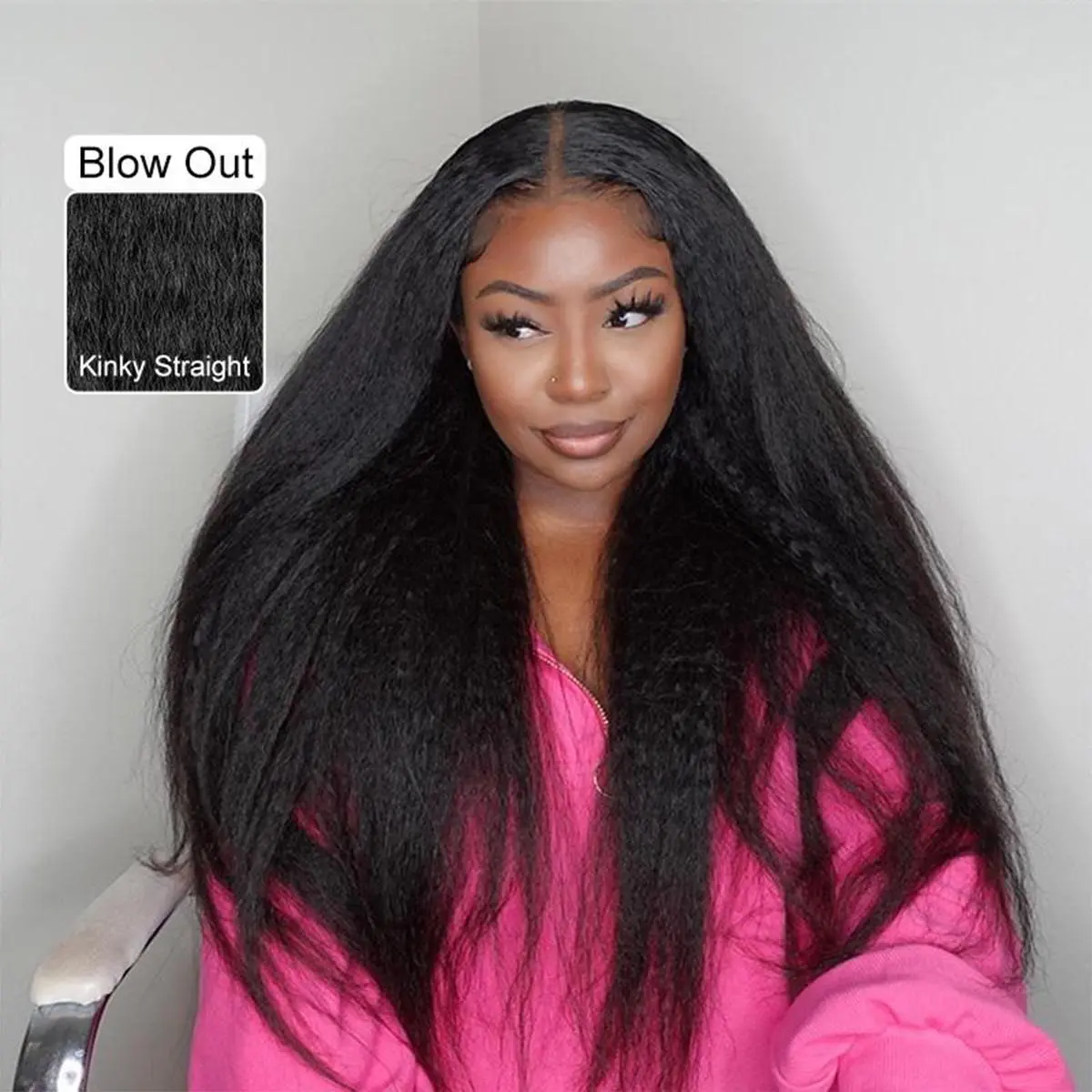 Bgmgirl Kinky Straight 360 Lace Wear Go Wig 7*5 HD Lace 9*6 Yaki Straight 180% Density Glueless Pre Plucked Pre Cut 100% Human Hair Closure Wig #DealsForYouDays