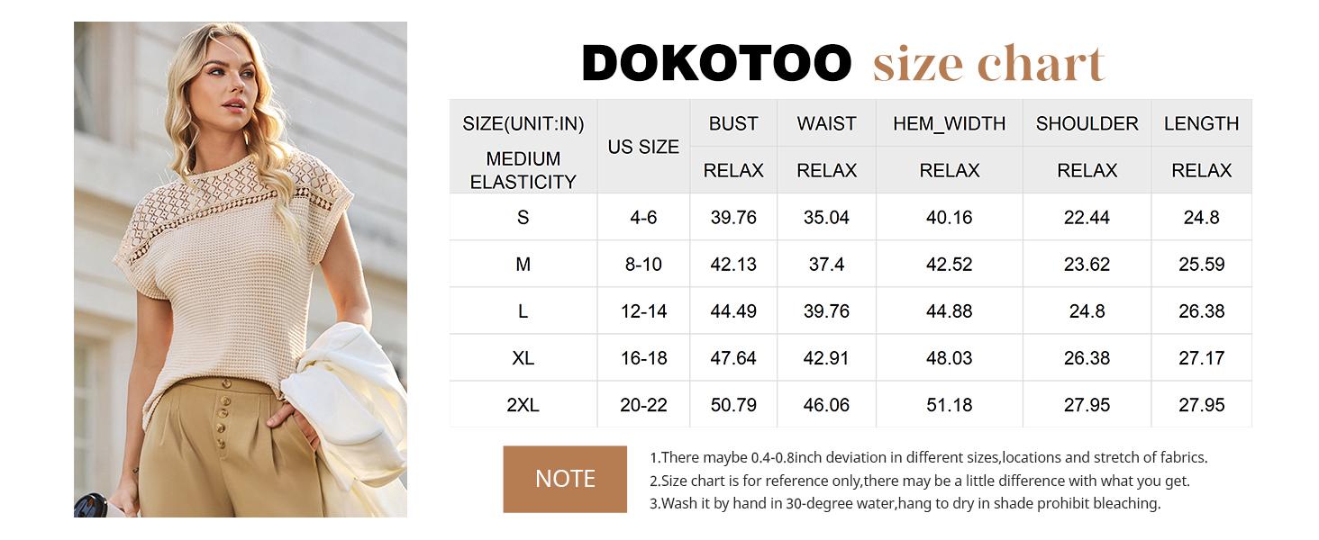 Dokotoo Women's Tops Casual Scoop Neck Short Sleeve Waffle Knit Hollow Out Shirts Loose Tunic Tops Blouses
