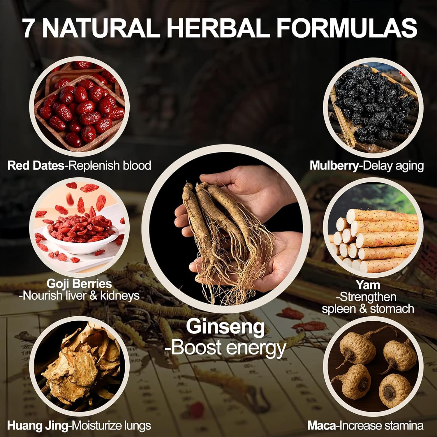 30 bags Kidney Tea,  Turmeric Kidneys Teabag Formula Ginseng Eight Treasure, Turmeric Kidney Cleanse Detox & Repair Tea, Ginseng Goji Berry Mulberry Herbal Teabags For Men