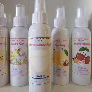 Nixxi & Co. Automotive Fragrance Sprays - Beja De Flor, Marshmallow Fluff, Pearberry, Cherry Almond, Very Vanilla, Strawberry Cupcake, Blackberry & Saffron, Fruity Loops, Tutti Frutti, Almond Cookies Scents - Handmade in Ohio