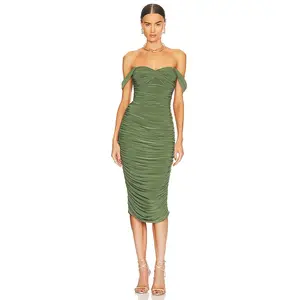 Norma Kamali Walter Midi Dress in Celadon