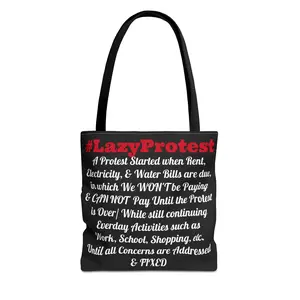 Copy of #Lazyprotest & #VideoPetition Tote Bag (AOP)