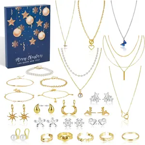 Christmas Beauty Jewelry Advent Calendar 2024 for Teen Girls Adult Women : 24-Day Countdown with Stunning Necklaces, Rings, and Earrings - Perfect Surprise Gift for Girlfriend, Wife, Daughter, or Mom PANADAJOY christmas advent