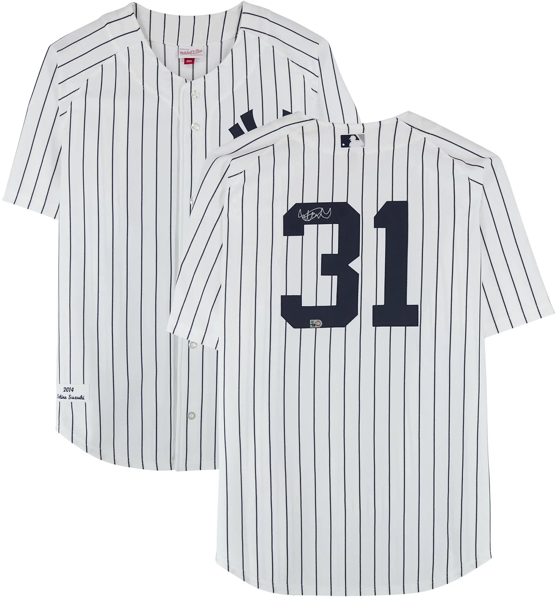Ichiro Suzuki Seattle Mariners Signed White 2014 Mitchell & Ness Signed Jersey