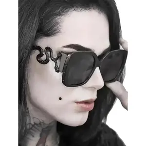 Punk Style Snake Design Sunglasses, Vintage Gothic Sunglasses for Everyday Use, Fashion Accessories for Outdoor Activities