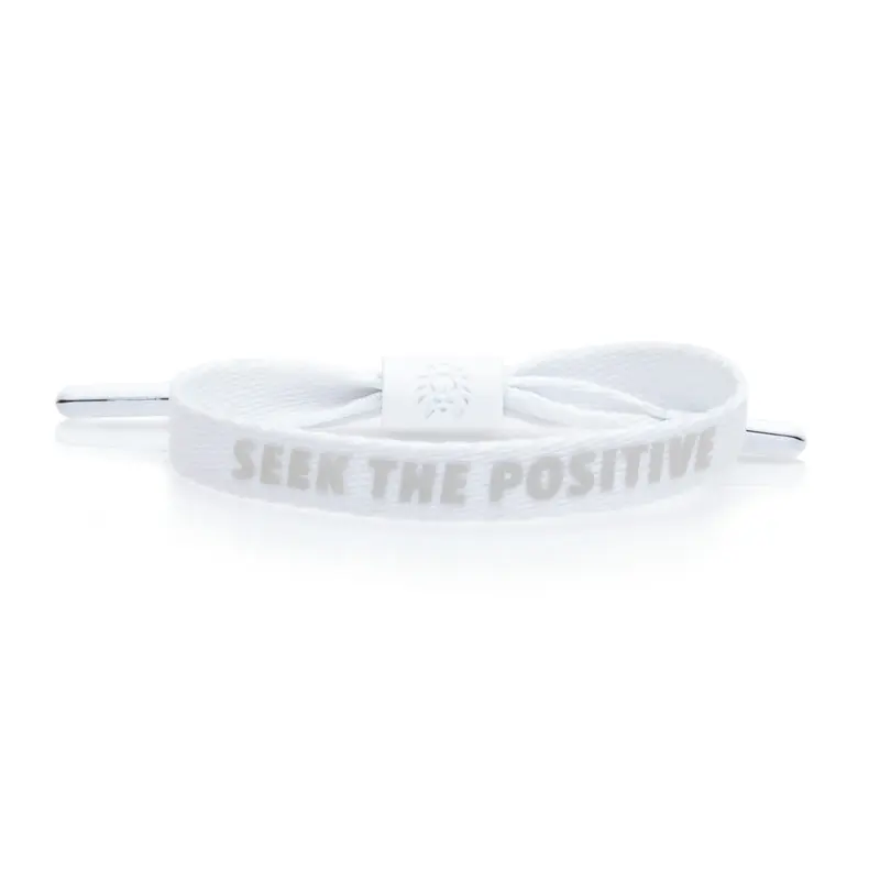 "Seek the Positive" Printed Single Lace Bracelet