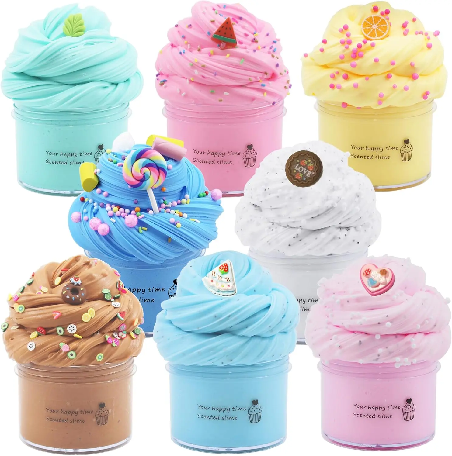 4-piece combo set Cloud-soft butter texture! 4-color cotton slime set, super stretchy and stress-relieving sensory slime kit. 4-piece combo set Cloud-soft butter texture! 4-color cotton slime set, super stretchy and stress-relieving sensory slime kit.
