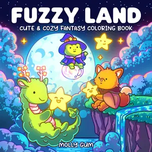 Fuzzy Land: A Cozy Fantasy Coloring Book for Adults with Magical Characters Whimsical Scenes Relaxing Illustrations and Soft Magical Aesthetics