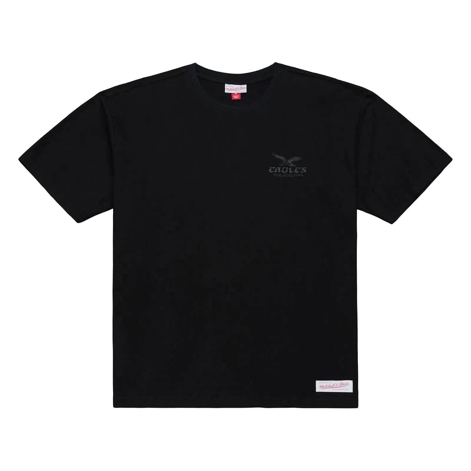 Philadelphia Eagles Black Core Essentials T-Shirt NFL Throwback Tee Graphic Vintage Fan Gear Mitchell & Ness