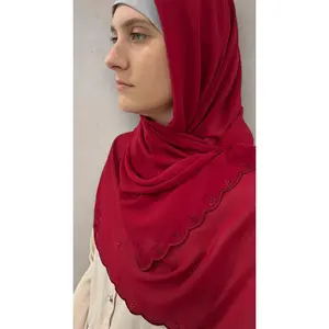 Square Chiffon Hijab - Maroon
