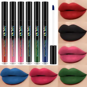 6 pcs Trend colors Matte Nude Liquid Lipstick, Long-Lasting Waterproof Moisturizing Lip Color, High Pigment Valentine's Day Gift, Makeup, 1 Piece