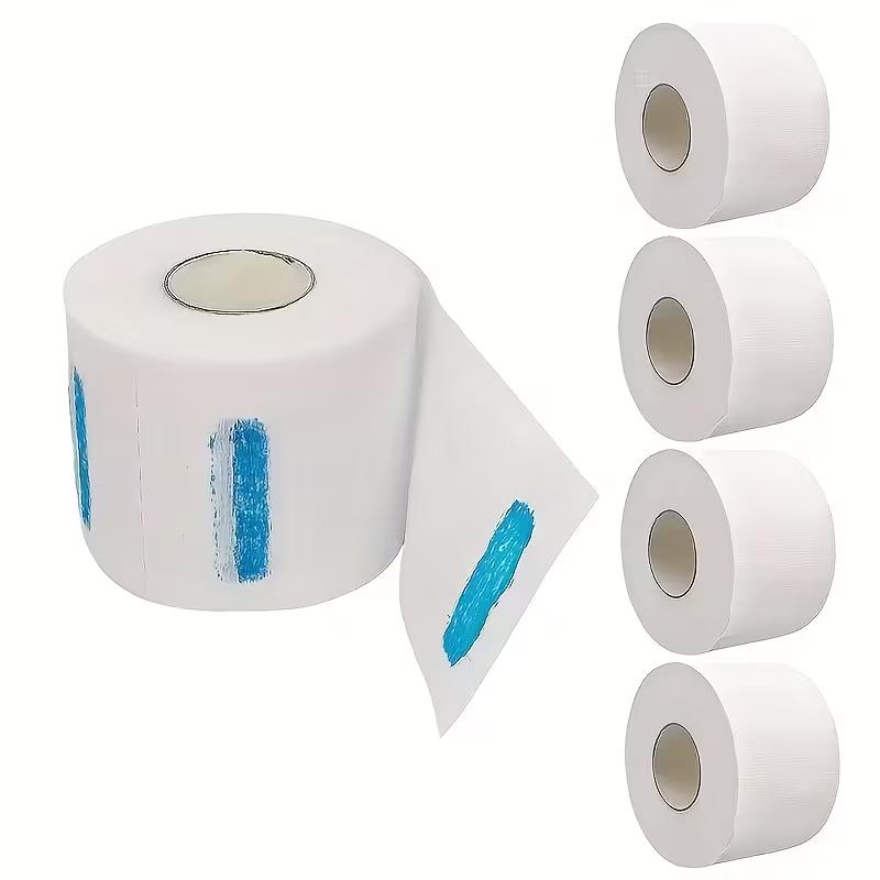 5 Rolls/set(500 Pieces) Of Disposable Hair Paper Neck Strips, Disposable Neck Paper, Professional Elastic Paper Neck Strap Protector, Hair Accessories And Tools