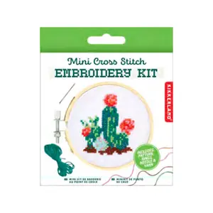 Mini Cross Stitch Embroidery Kit - Cactus