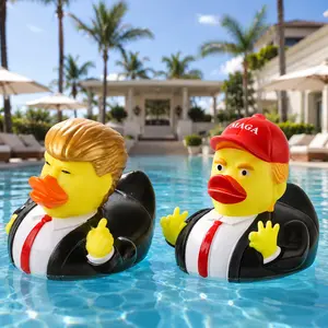 Trump Rubber Duck 4th of July Rubber Duck Bath Toy Summer Pool Party Jeep Ducking Dashboard Decor Gift for Kids Adults