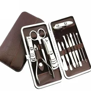 12PCS Manicure Pedicure Kit Nail Clippers Set Stainless Steel Grooming Tools with Travel Case  Professional Nail Care Kit