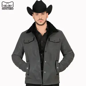 MONTERO Mens Jacket Premium Quality Fur Lined MT0892 Charcoal For Men
